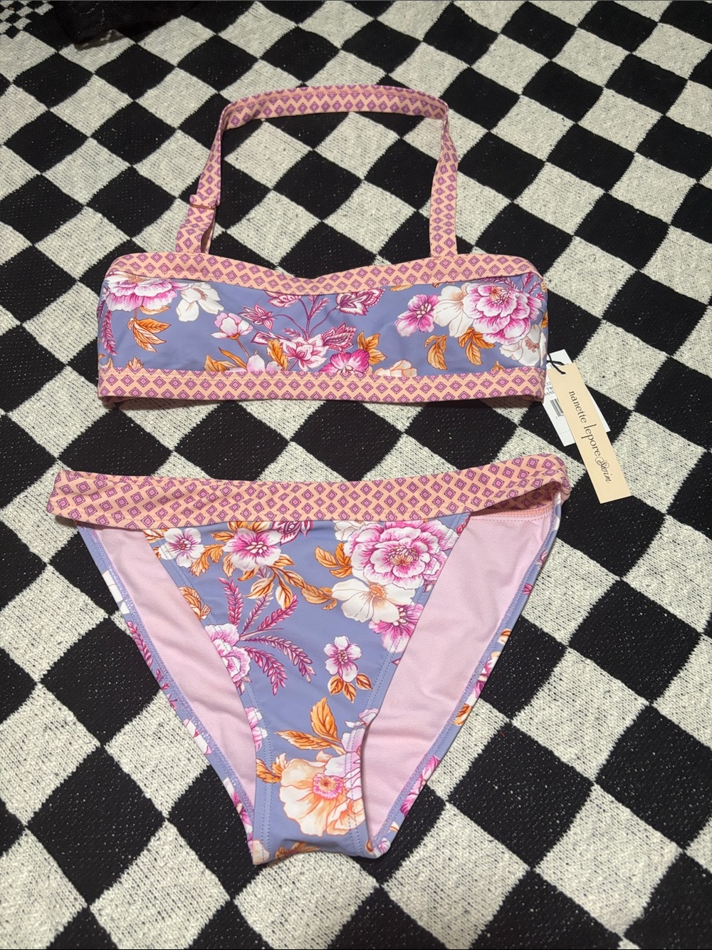 NWT Nanette Lepore Floral Bikini Size 6